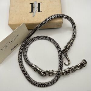 John Hardy Vintage Wheat Sterling Silver Chain Belt Necklace 34” 250 Gram 8.8oz